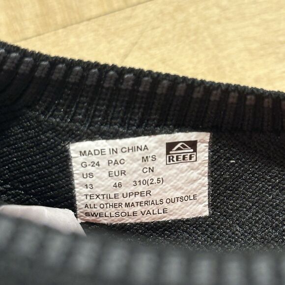 Reef Swellsole Valle Black Knit Men\'s Shoes Size 13 CJ4209